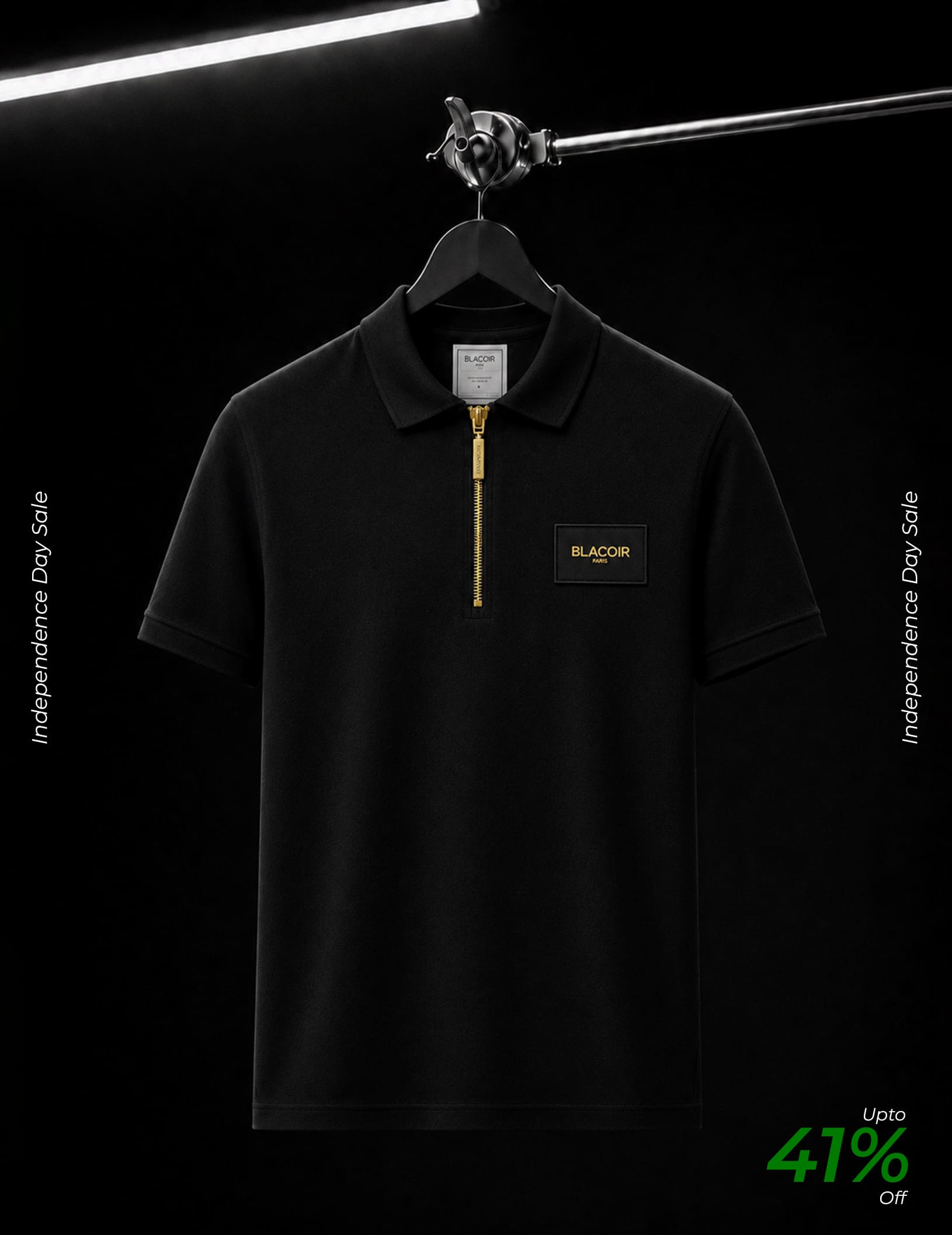 Maison Zip Collar Polo